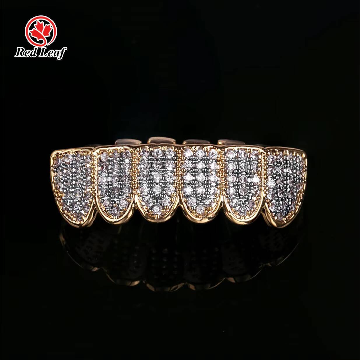 Redleaf Jewelry Custom Iced Out 925 Sterling Silver Grills VVS Moissanite Grillz Teeth Mouth