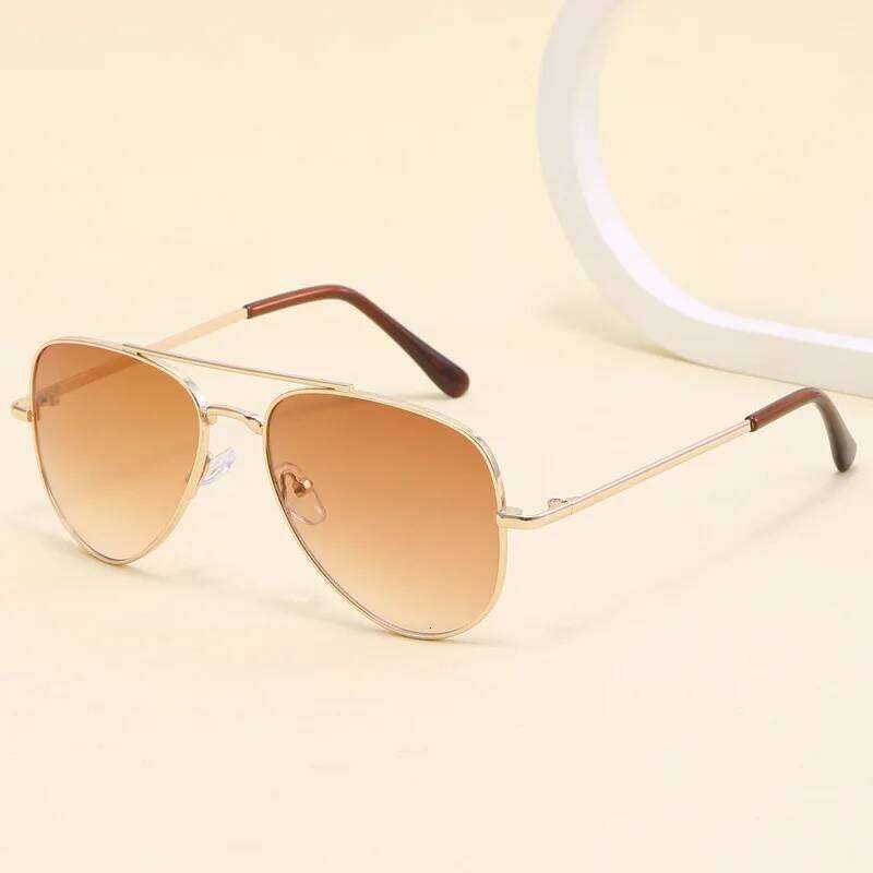 New Straight Metal Children's Sunglasses Boys Girls, Classic Style For Children And Adults, Parent-Child Y260207