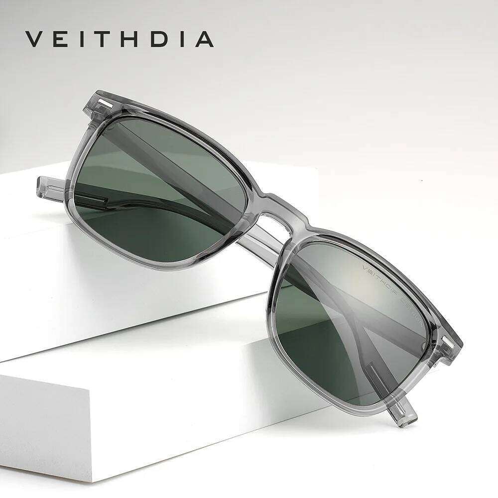 VEITHDIA Fashion Classic Polarized Men's Sunglasses,Driving Eyewear For Male, UV400 Protection Photochromic Sun Glasses 7508 Y260207