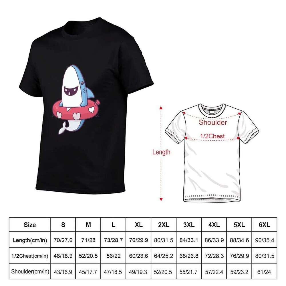 Shark Summer Fun cotton tshirt 100% graphic shirts for t shirt man luxury T-Shirt C260207