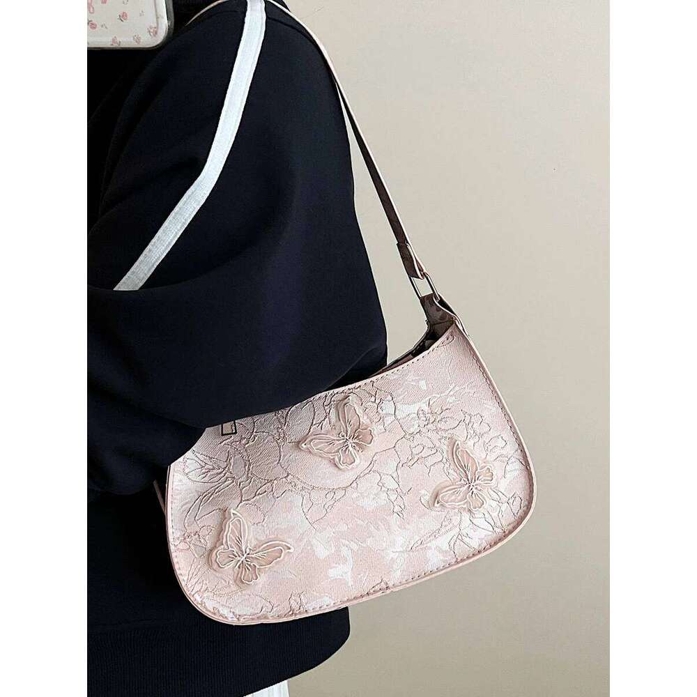 Sweet Fairy Embroidery New Chinese Sle Underarm Single oulder Breadsti Bag Faion Spring Summer