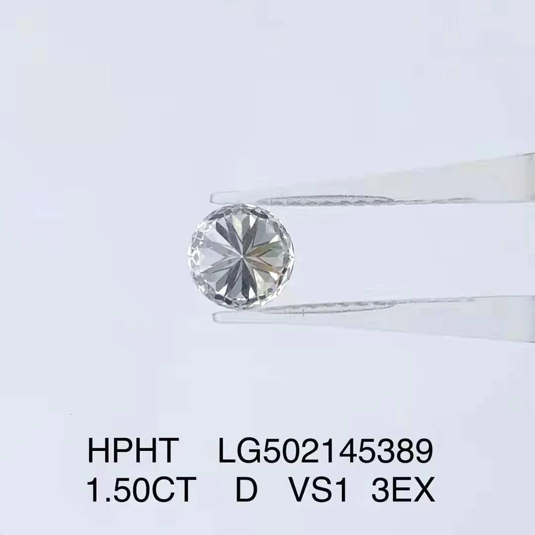 Loose HPHT CVD Diamond IGI Certificate Round Shape 150ct D VS1 3EX Lab Grown Diamond