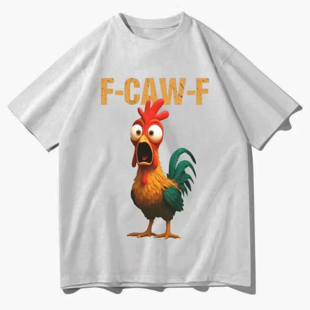 Summer Funny Caw F Harajuku New Short Sleeves Top Mens Humor Unisex T Shirt Chicken Aesthetic Casual summer Tshirt C260207
