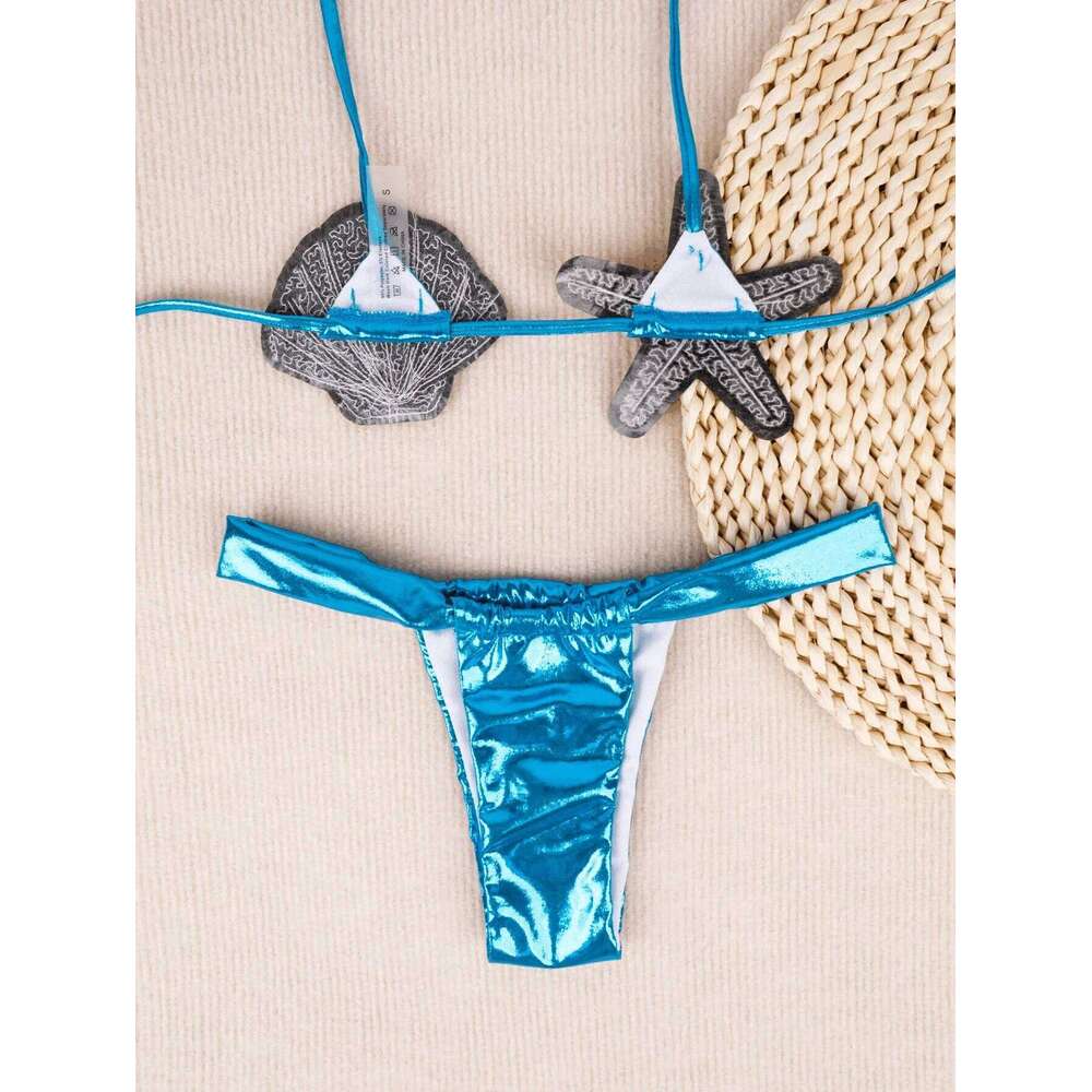 Women's sexy split shell starfish bikini high-end suit swimsuit C260207