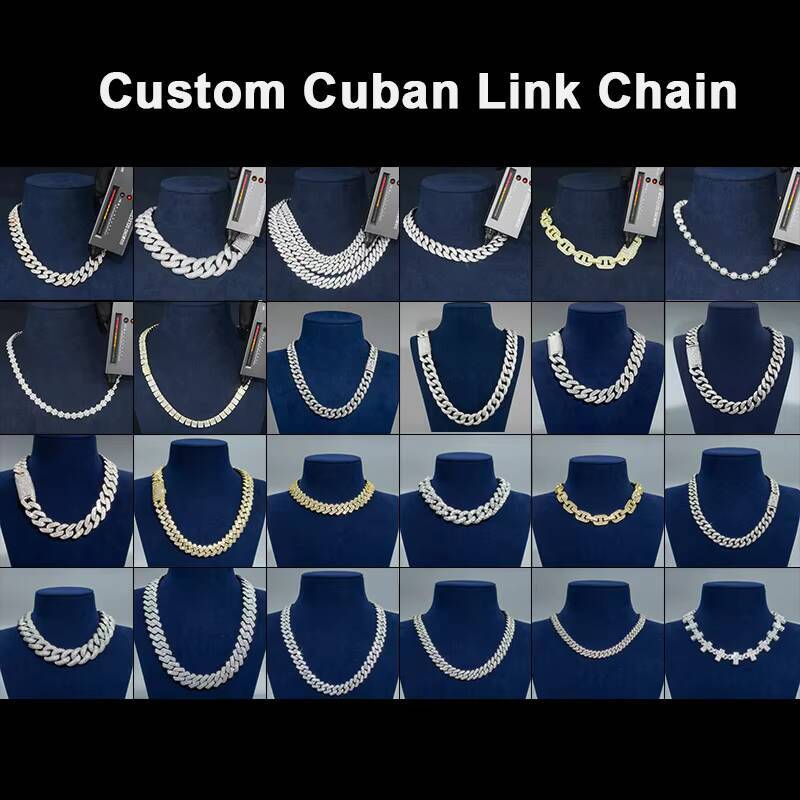 Factory Custom Newest Hip Hop Rapper Luxury Heavy Pass Diamond Tester Emerald Cut VVS Moissanite Cuban Link Chain Bracelet Men