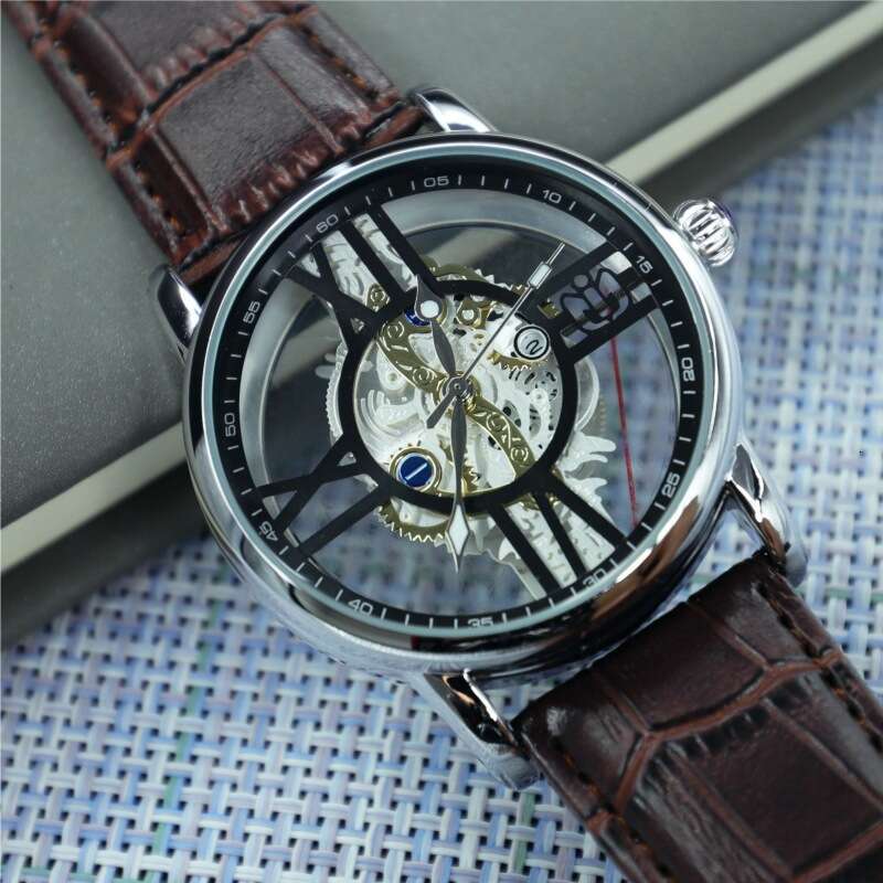Free Shipping 2026 New Hollow Out Transparent Industrial Mechanical Style Men's Watch