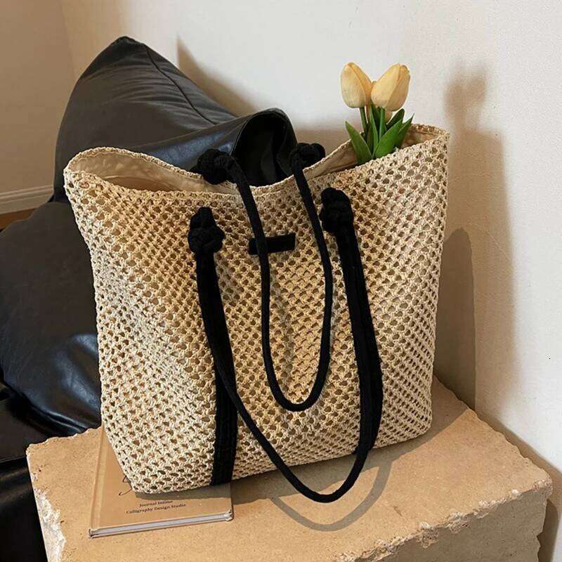 Summer Big Straw For Women Large Capacity Woven Handbag Travel Holiday Beach Casual Shopper Tote Bag Purse bolsa C260207