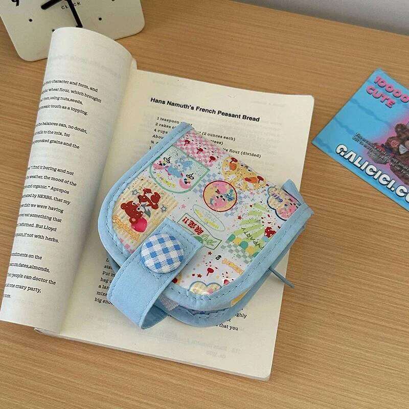 Summer Cartoon Retro Multi-layer Purse Mini Short Outdoor Student Coin Bag Photocard Wallet for Girls Y260206