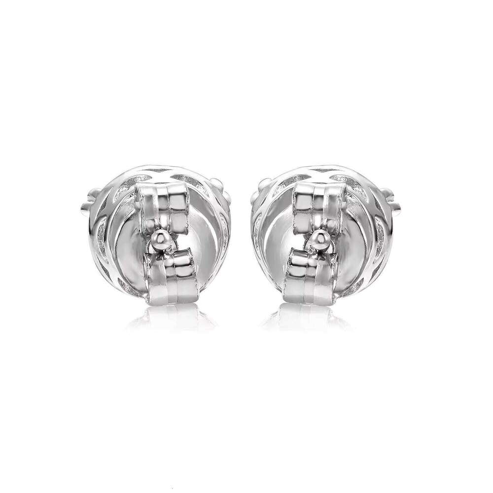 New Perfect White Moissanite Diamond Fine Jewelry 925 Sterling Silver Classic Solitaire Stud Earrings Destiny Jewellery