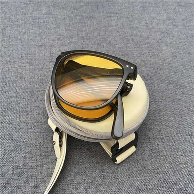 New Fashion Folding Sunglasses Brand Designer UV400 Eyewear Lady Retro Sun Glasses Women's Goggles Y260207