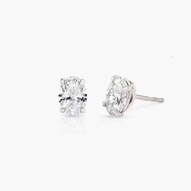 1Ct 2Ct 3Ct 5Ct Synthetic Diamond Earrings Stud S925 Platinum Plating Fine Jewelry