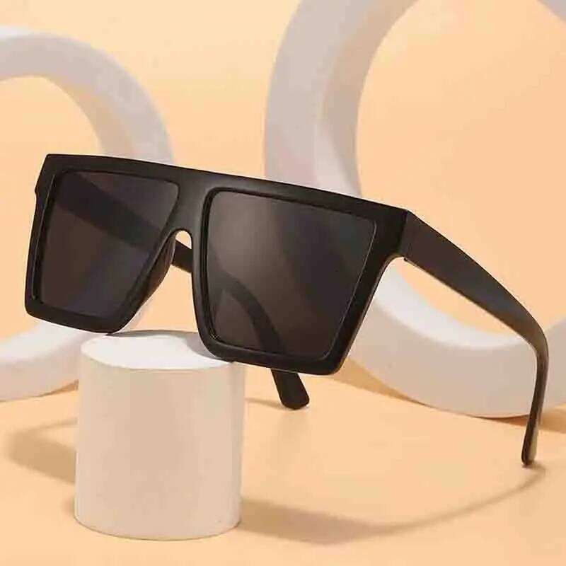 New Large Frame Joined Body Square Sunglasses Women's gradient street photo Sun Glasses Men's Outdoor Driving Eyewear UV400 Y260207