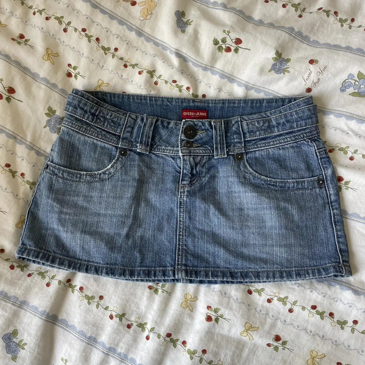 Y2K Retro Light Blue Mini Skirt Harajuku Classic Casual Denim Gothic Fashion Kawaii Low Waist Micro Womens Clothing 260126