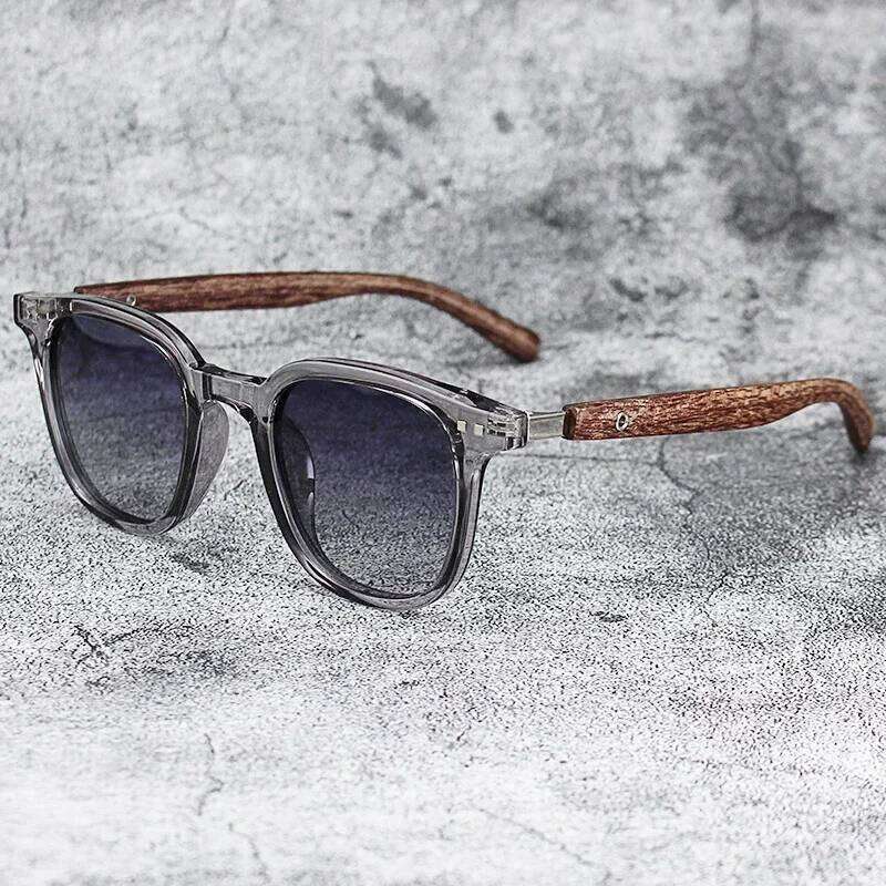 Sunglasses for Men Women's Trendy Retro Wood Grain Polarized UV Protection Eyewear Cycling Outdoor Street Photography Shades Y260207