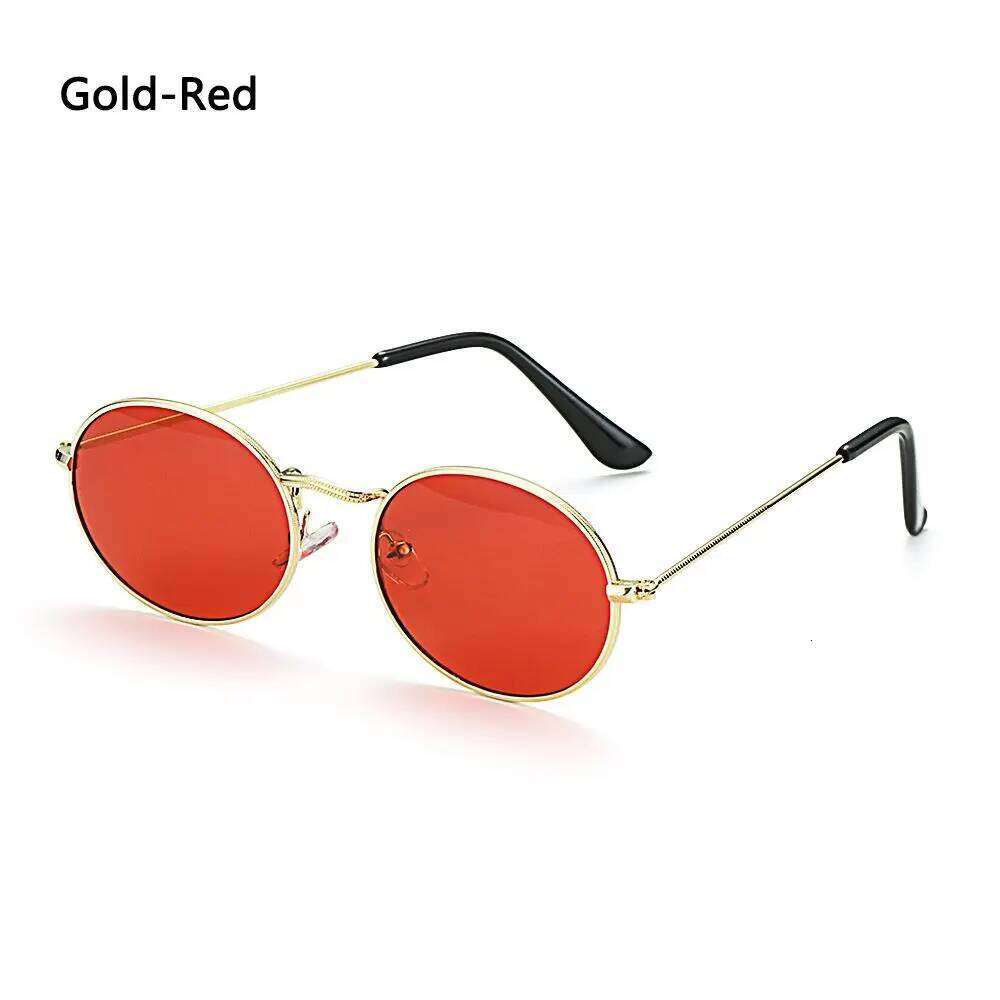 Vintage Oval Style Sunglasses Woman Round Retro Sun Glasses For Male Metal Small Frame Mirror Classic Oculos De Sol Feminino Y260207