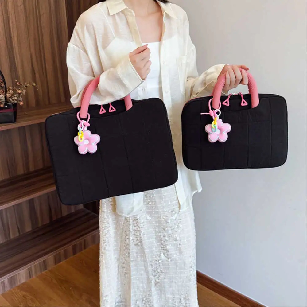 Lightweight Puffy Laptop Sleeve 14/16 Inch Laptop Briefcase Notebook Sleeve Notebook Case Portable Handbag for Women 260124