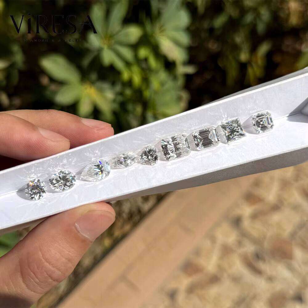 1-5Ct Wholesale Price White D VVS 3Ex Cut Brilliant Loose Synthetic Lab Created Moissanite Stones Color Play/Fire High