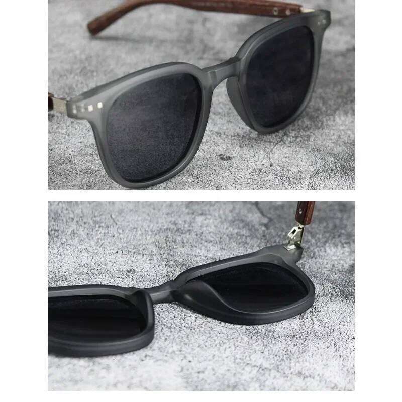 Sunglasses for Men Women's Trendy Retro Wood Grain Polarized UV Protection Eyewear Cycling Outdoor Street Photography Y260207