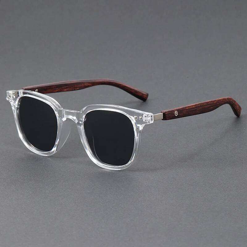 Trendy Retro Wood Grain Sunglasses Polarized UV Protection Men Women Perfect for Cycling Outdoor Street Photography Y260207