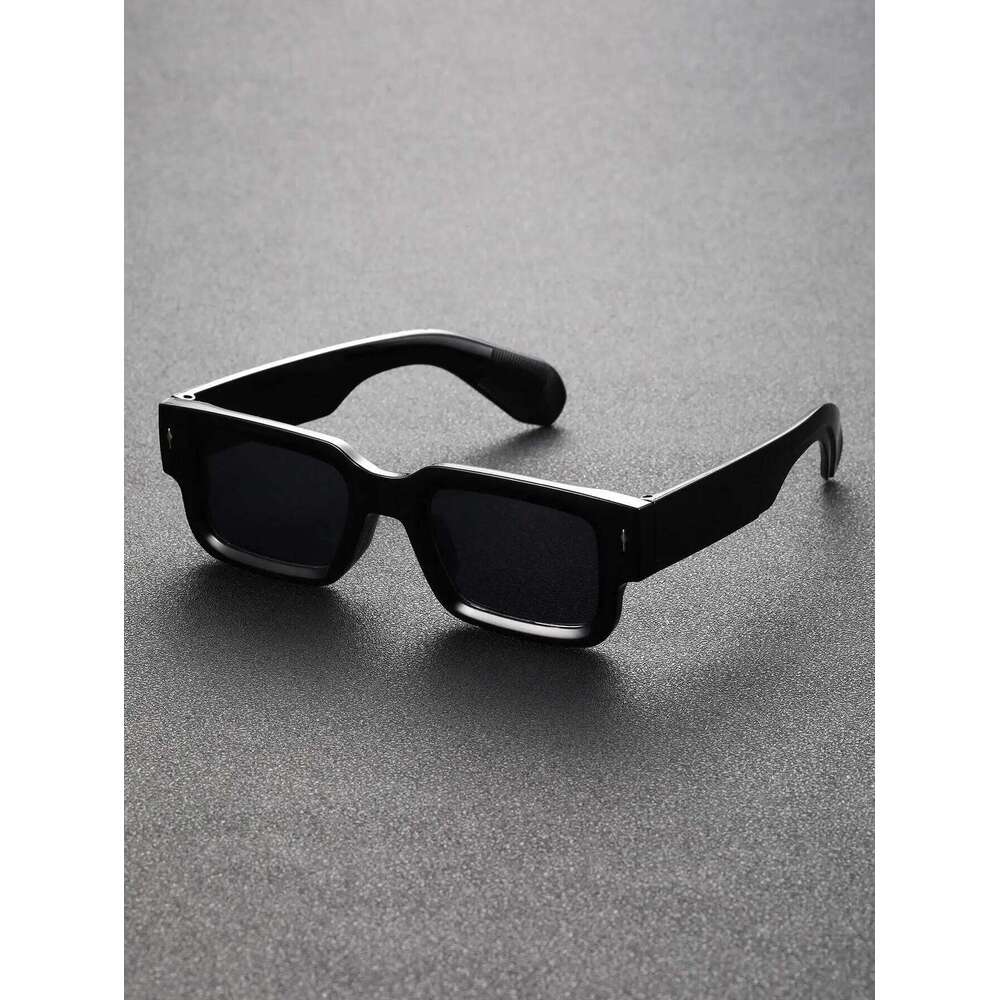 1pc Classic Y2k Punk Black Rectangle Fashion Glasses For Men Women Outdoor Party Vacation Travel Driving Supply Photo Prop Y260207