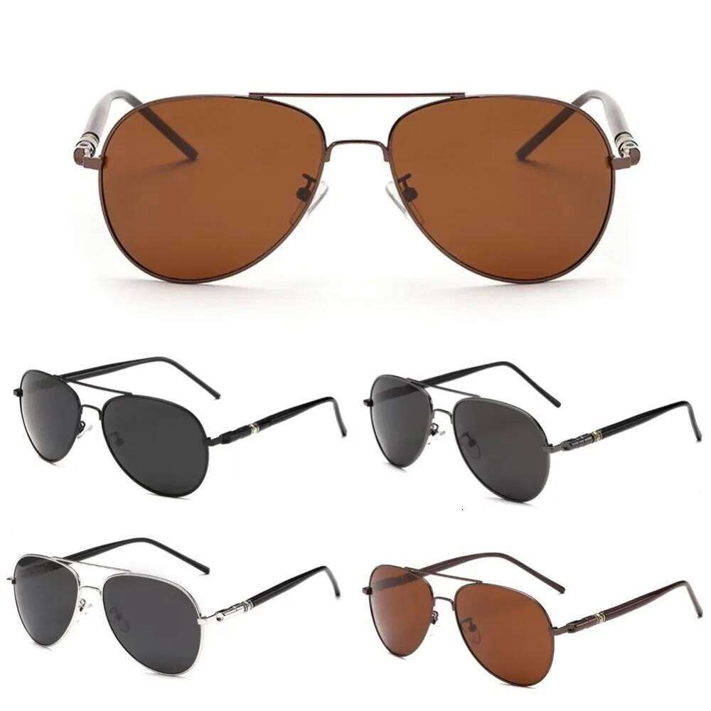 Aviation Metail Frame Quality Oversized Spring Leg Alloy Men Sunglasses Polarized Design Pilot Male Sun Glasses Driving Y260207