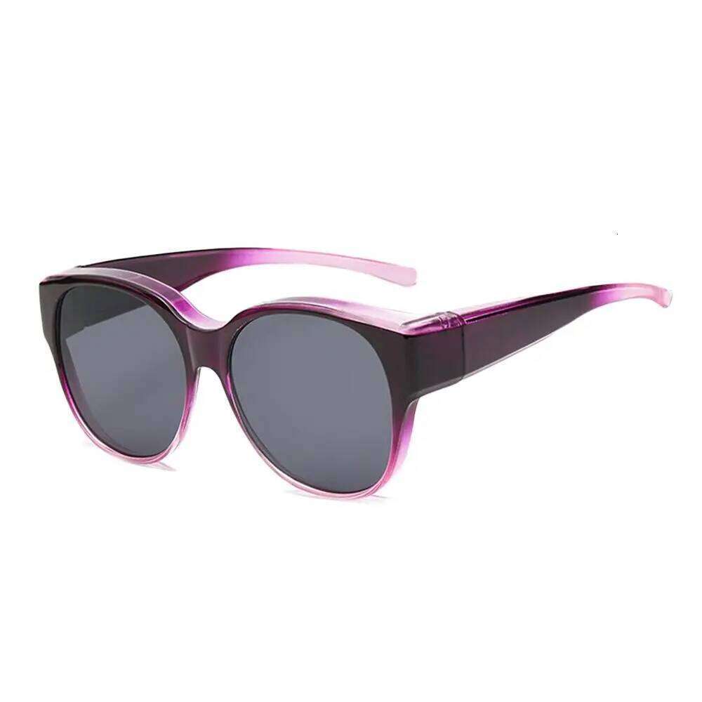 Fashion UV Protection Driving Y2K Retro Fit Sunglasses Round Frame Wear Over Glasses for Women Men Y260207