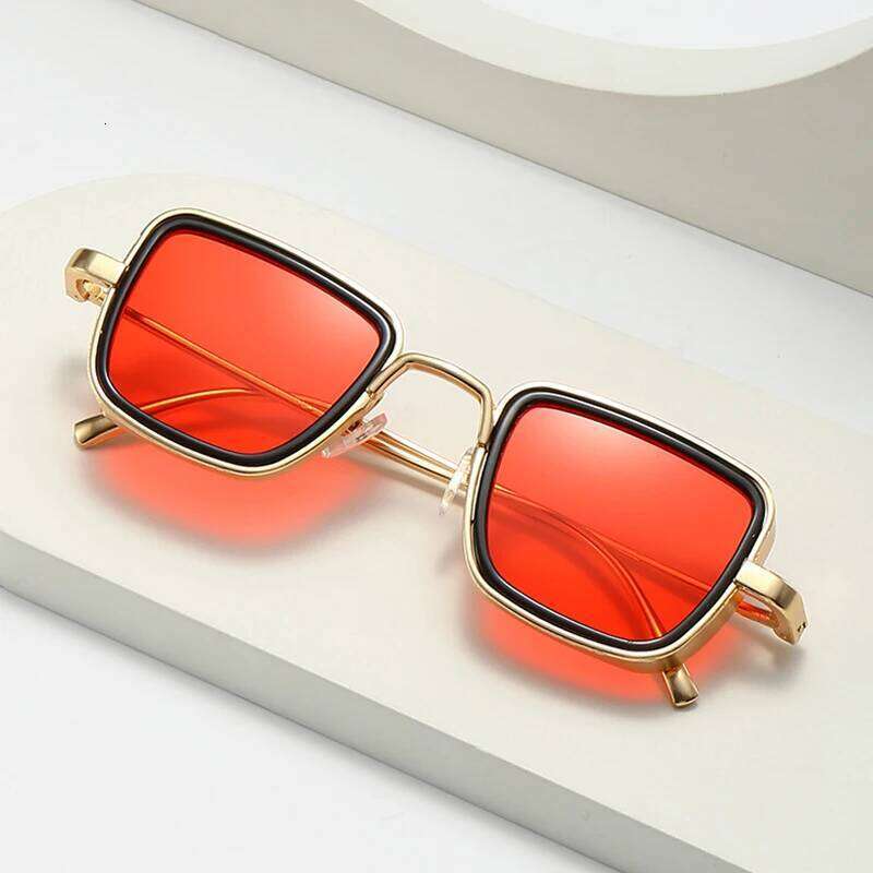 Vintage Metal Frame Square Sunglasses For Women Men Punk Sun Glasses Eyewear Oculos De Sol for Male Female Eyeglasses Y260207