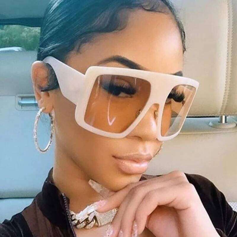 New Women's Oversized Frame Sunglasses Women Fashion Jelly Square Sun Glasses Outdoor Travel Lady Eyewear UV400 Oculos De Sol Y260207