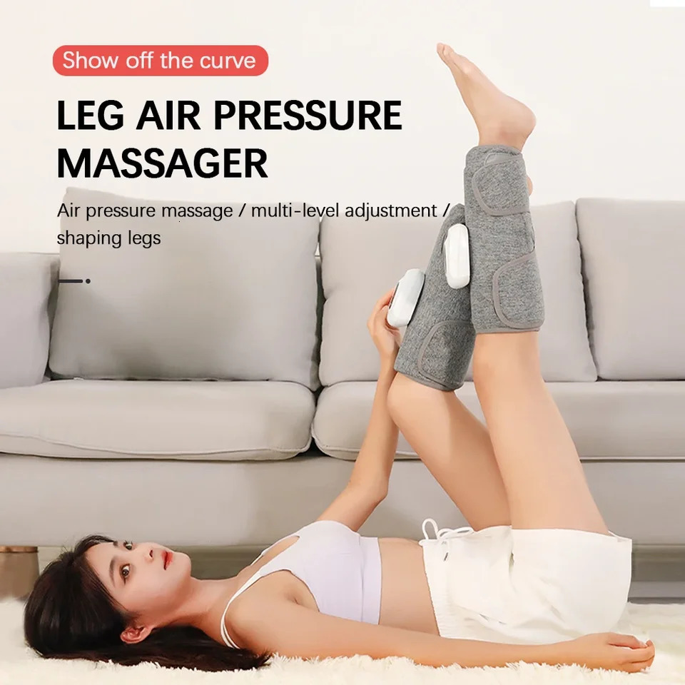 Electric Leg Massager Wireless Rechargeable Air Compression Leg Calf Massage for Pain Relief Relax Leg Muscles 360 Air Pressure 260130