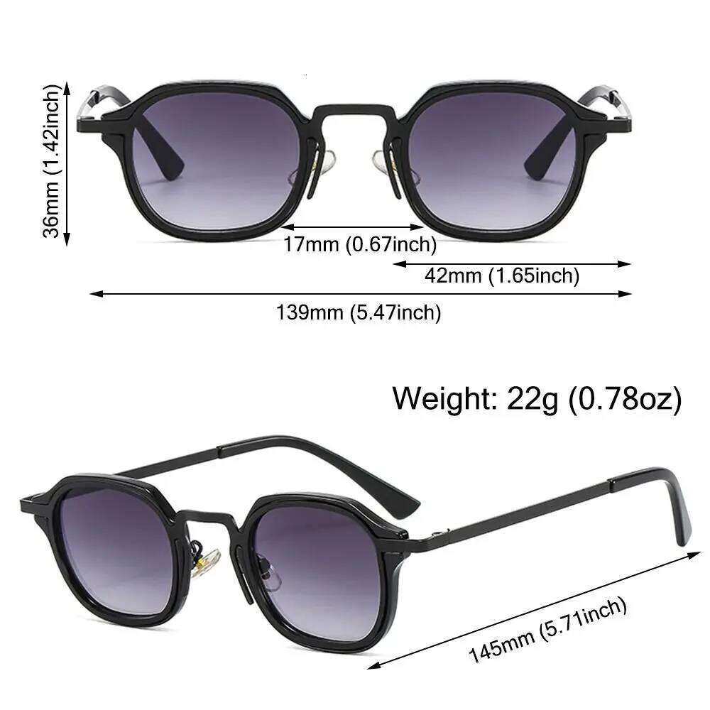 Metal Frame Small Square Sunglasses Retro Y2K UV400 Protection Driving Sun Glasses Punk Shades for Women & Men Y260207