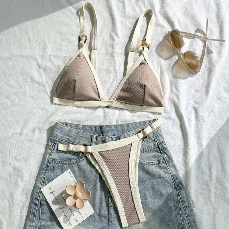 Patchwork Sexy Bikinis 2026 Women Swimwear Female Swimsuit Swim Wear Bathing Suits Brazilian Bikini Set Beachwear Pool Bather C260207