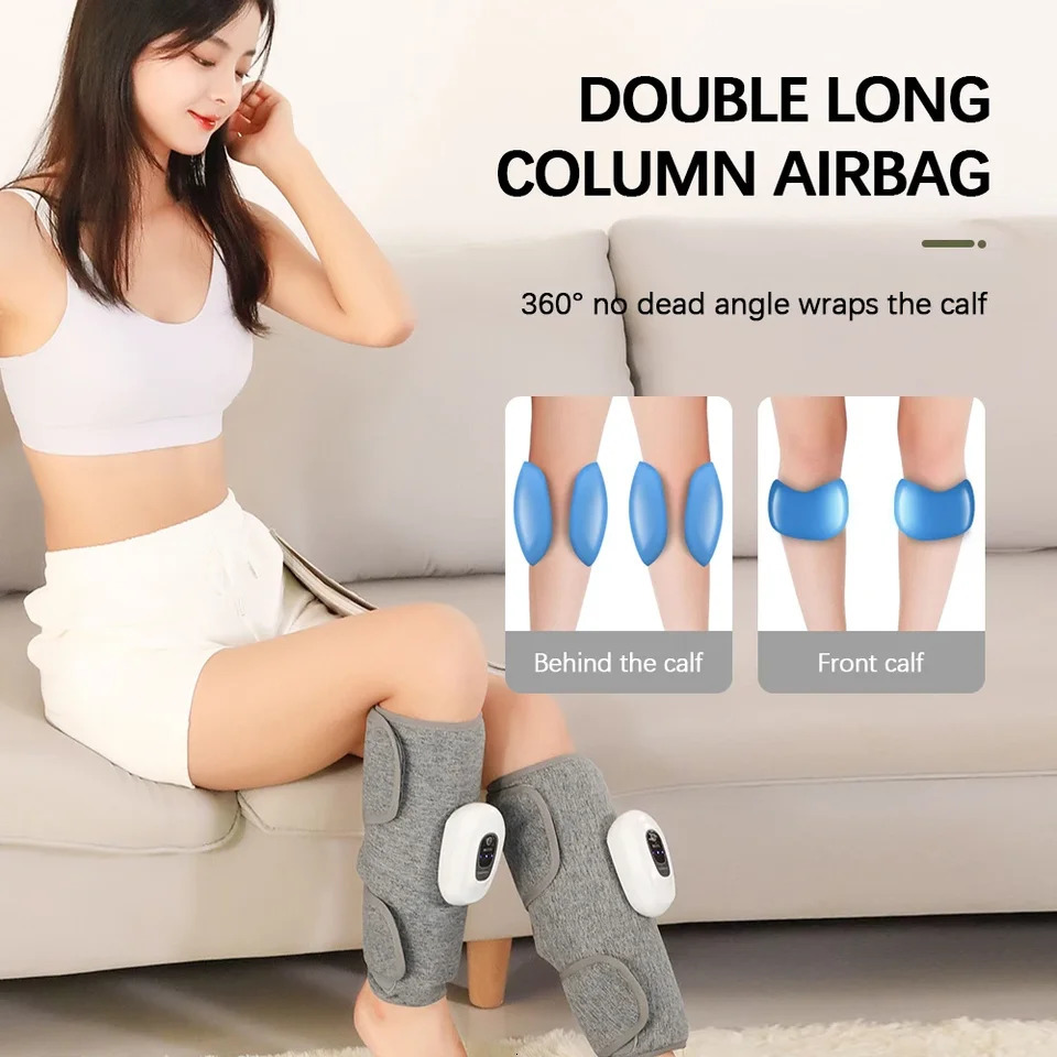 Electric Leg Massager Wireless Rechargeable Air Compression Leg Calf Massage for Pain Relief Relax Leg Muscles 360 Air Pressure 260130