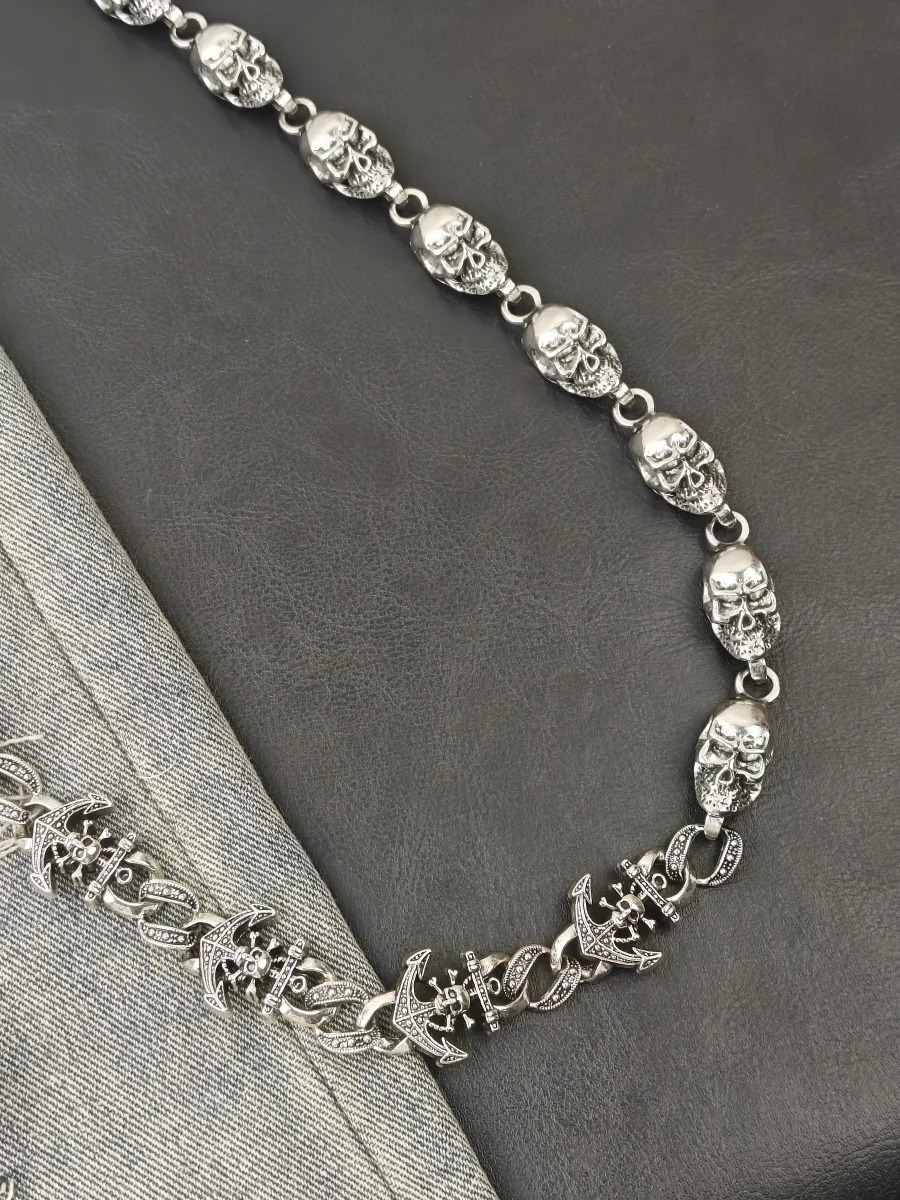 Retro Extended Edition Skull Pants Chain Fashionable Men And Women Ones Waist Accessories Summer Style Holiday Gifts 260107
