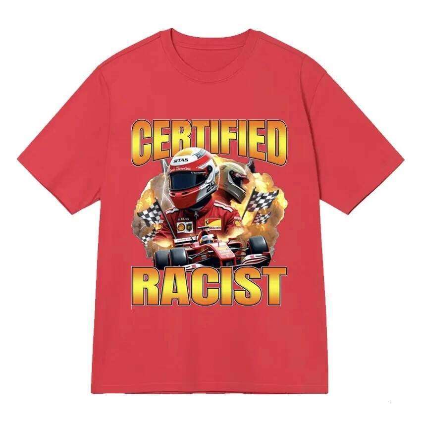 Professional Certified Racist Racing Meme T-Shirt Fashion Short Sleeve T-shirts Casual Soft Women Daily Wear Clothing C260207