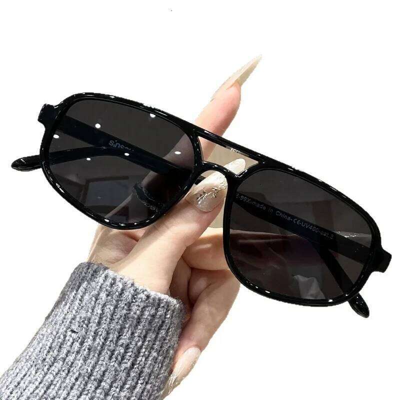Retro Pilot Sunglasses 2025 New in Vintage Double Bridge Sun Glasses Women Trendy Luxury Brand Design Outdoor Shades Y260207