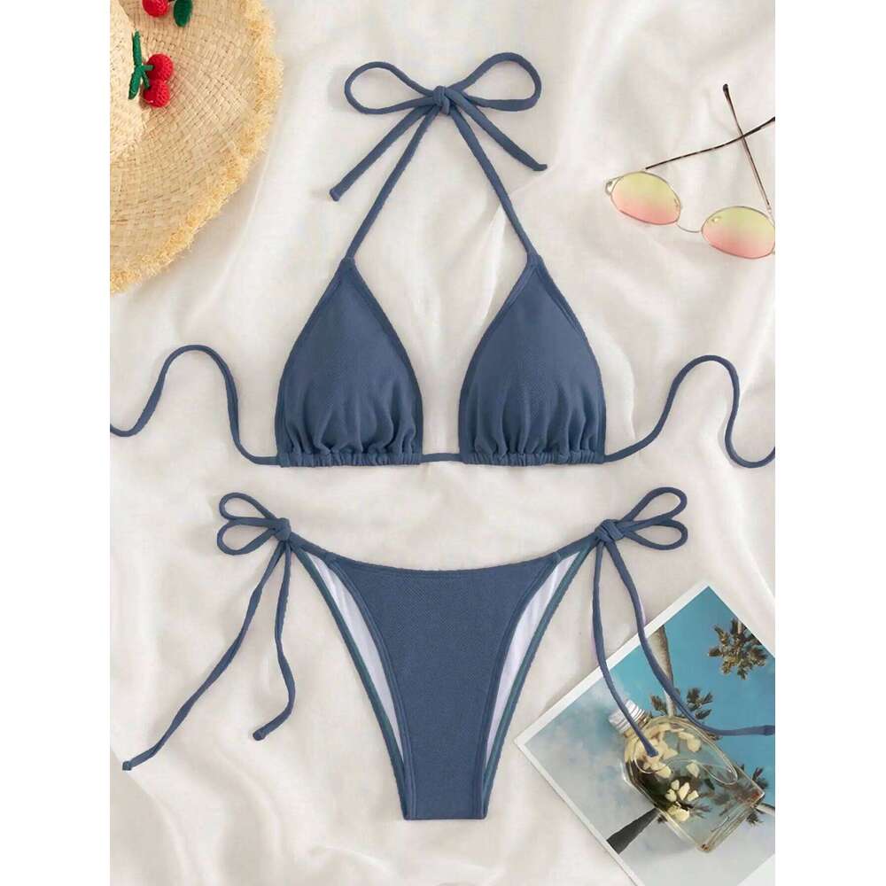 Summer white mi-grid bikini set sexy mature spring seaside photo shoot suitable for women C260207
