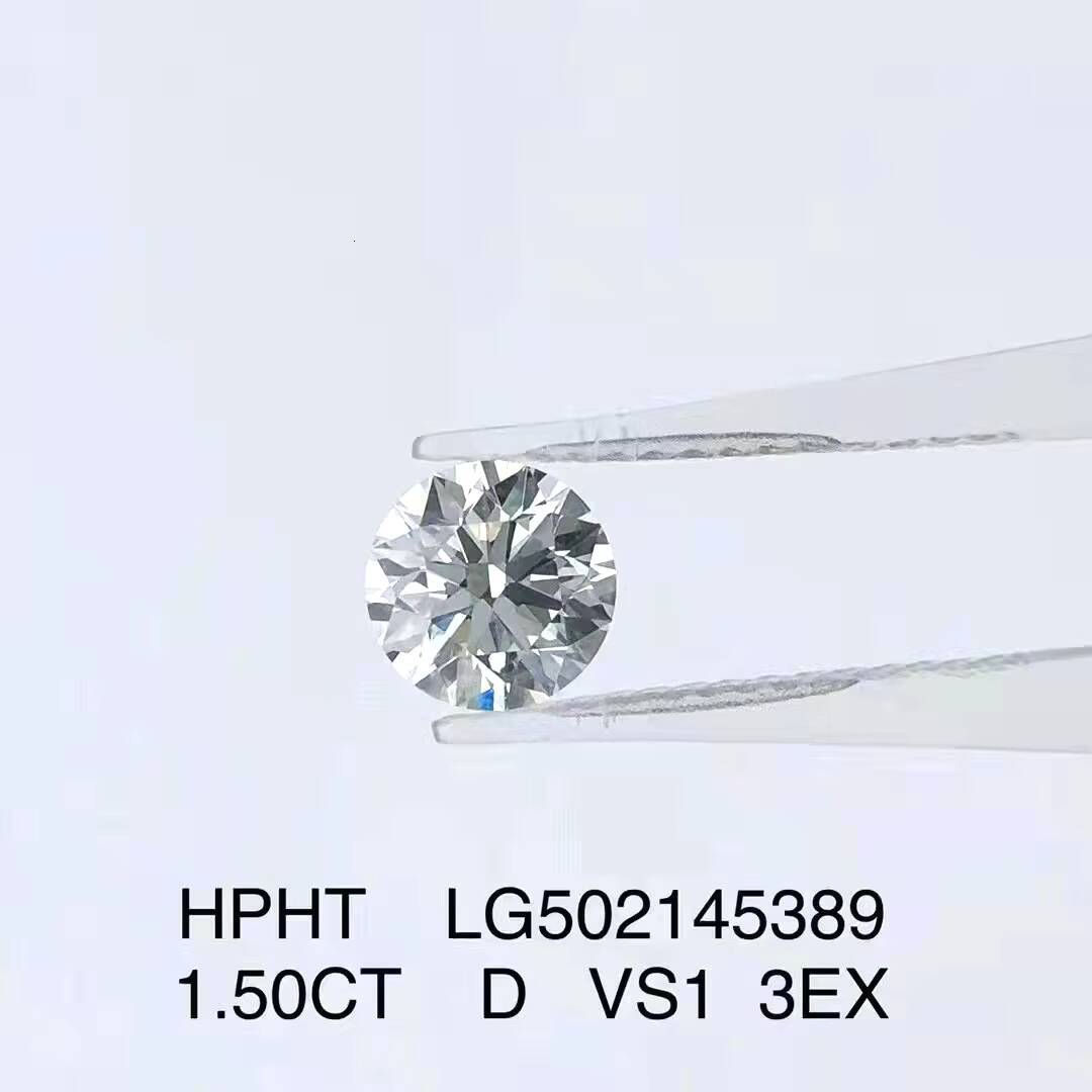Loose HPHT CVD Diamond IGI Certificate Round Shape 150ct D VS1 3EX Lab Grown Diamond