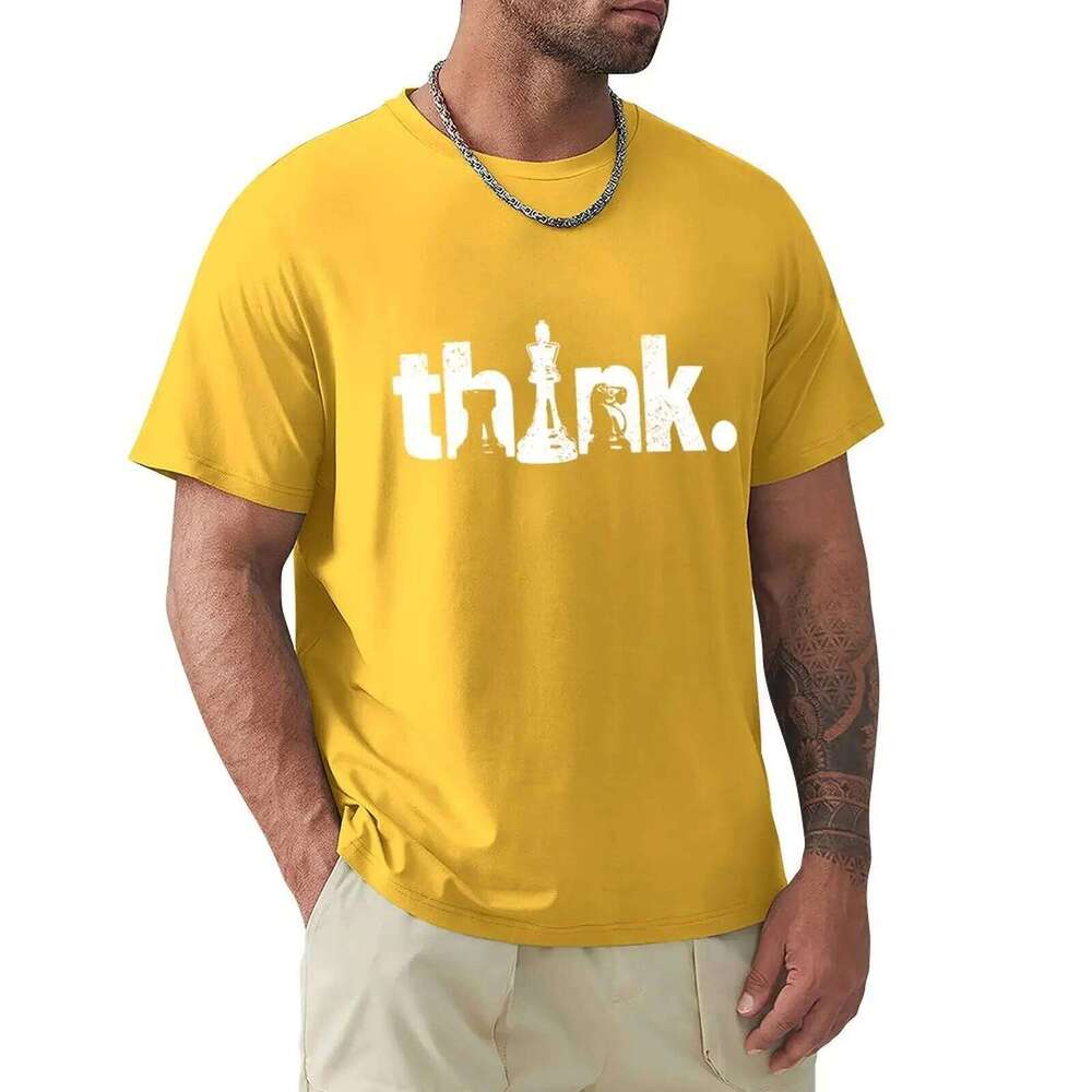 Funny Chess Think Vintage T Shirts Graphic Cotton Streetwear Short Sleeve Birthday Gifts Summer Style T-shirt Mens Clothing C260207