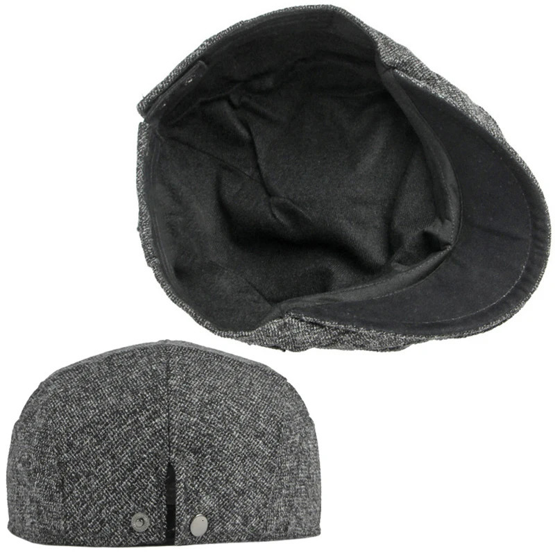 Autumn Winter Herringbone Duckbill Hat Flat ed Beret Hat Men Women Retro sboy Ivy Cap Painter Gatsby Driving Cabbie Cap 260205