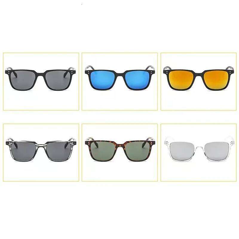 2025Leopard Dark Green Square Sunglasses Man Shades Male Sun Glasses Brand Designer Travel Vintage Oculos De Sol Zonnebril Heren Y260207