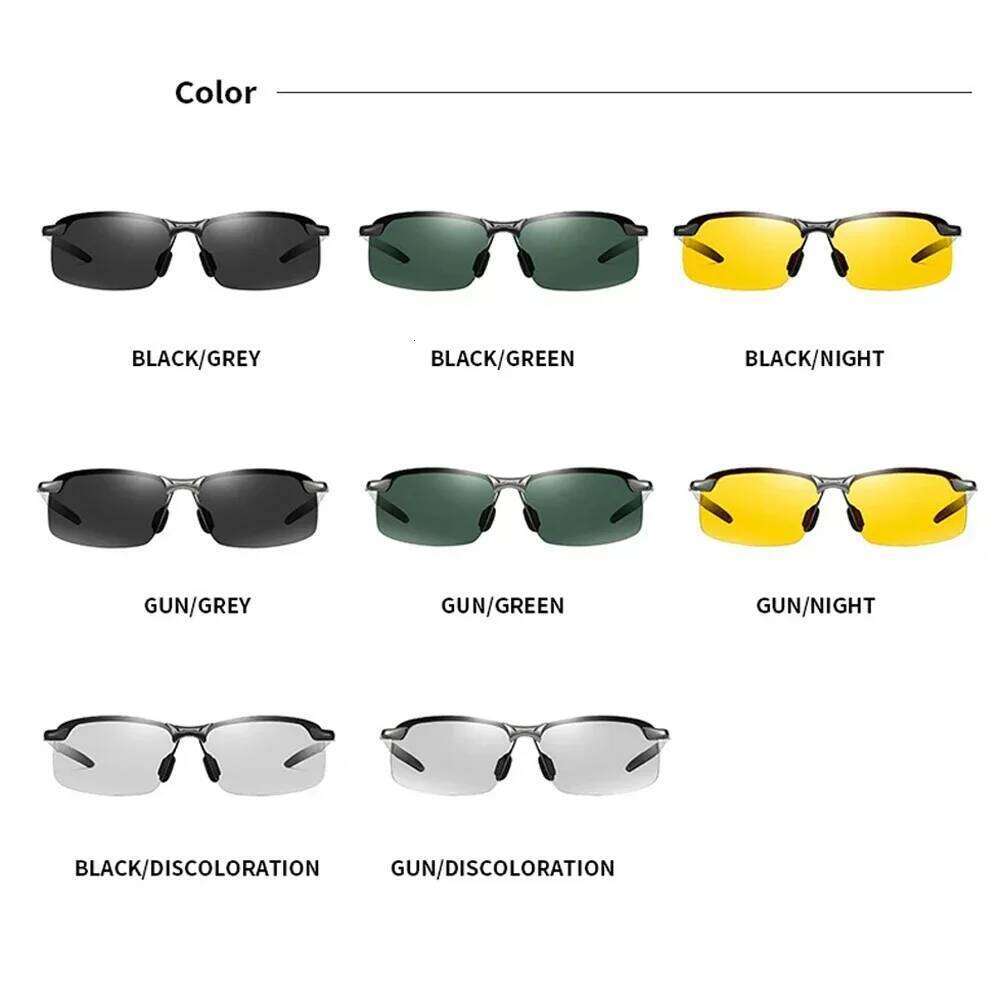 Sunglasses Men Polarized Driving Male Sun Glasses Day Night Vision Driver's Eyewear Y260207