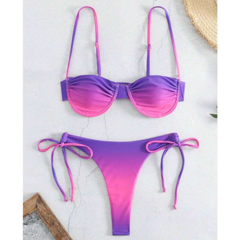 Summer Sexy Bikinis Female Swimsuits Women's Swimwear Push Up Swim Wear Bathing Suits Brazilian Bikini Set Beachwear Pool Bather C260207