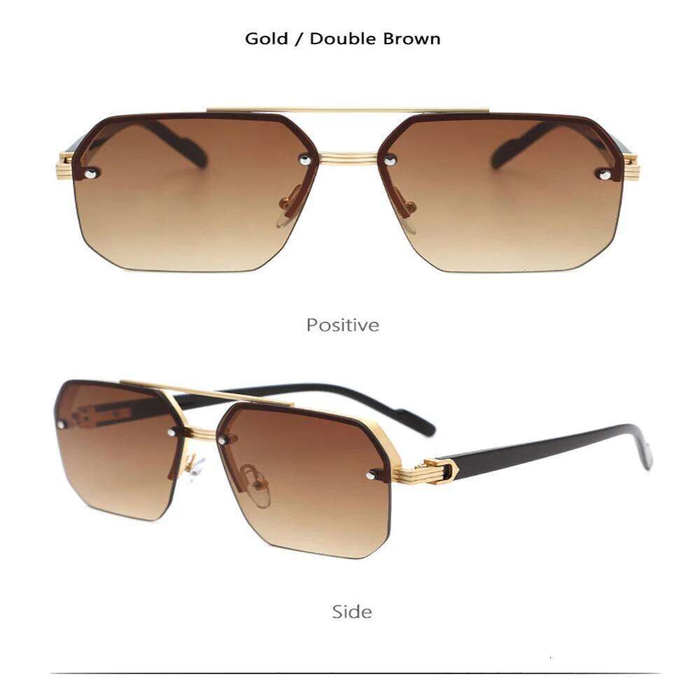 Men's Polarized Sunglasses Aluminum Magnesium Alloy Punk Sunglass Double Beam Square Sun Glasses UV400 Fishing Goggles Y260207