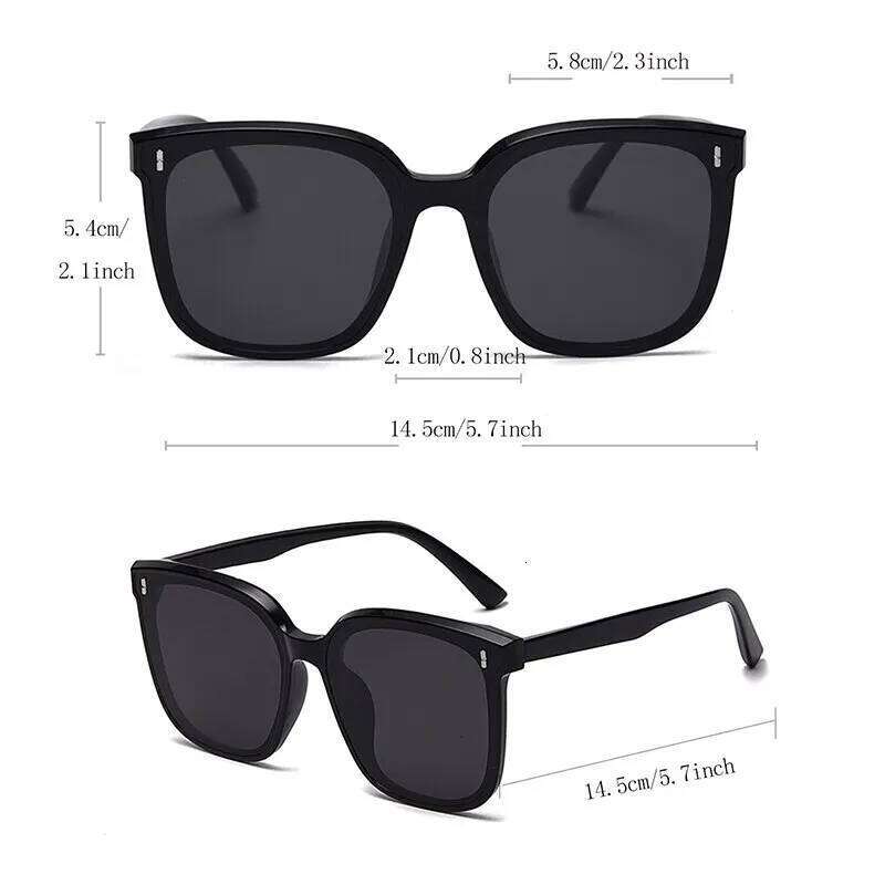 New Big Frame Sunglasses Women Fashion Square Too Ladies Glasses Outdoor Sunshade Mirror for Men Y260207
