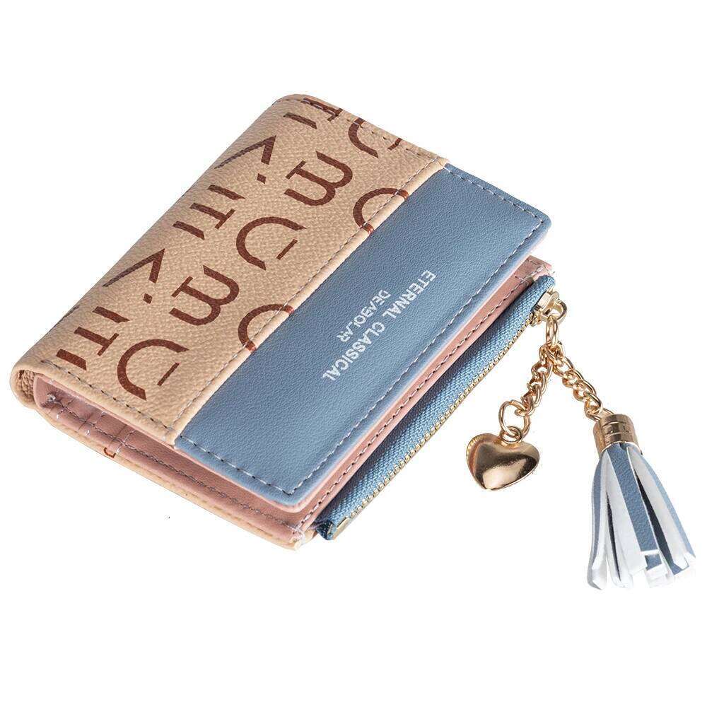 Women's Vintage Fashion Alphabet Print Purse Zipper Multi-Slot Card Bag Portable Wallet for Women Y260206