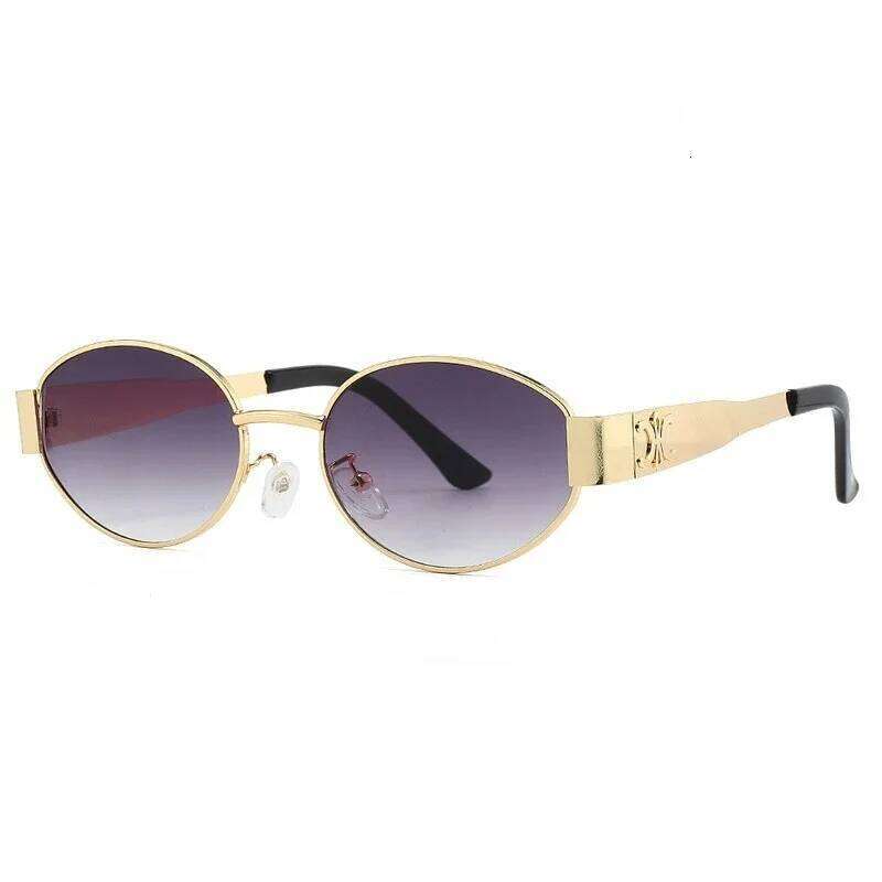 New Oval Fashionable Metal Frame Personalized Ins Trendy Sunglasses For Friend Gifts Y260207
