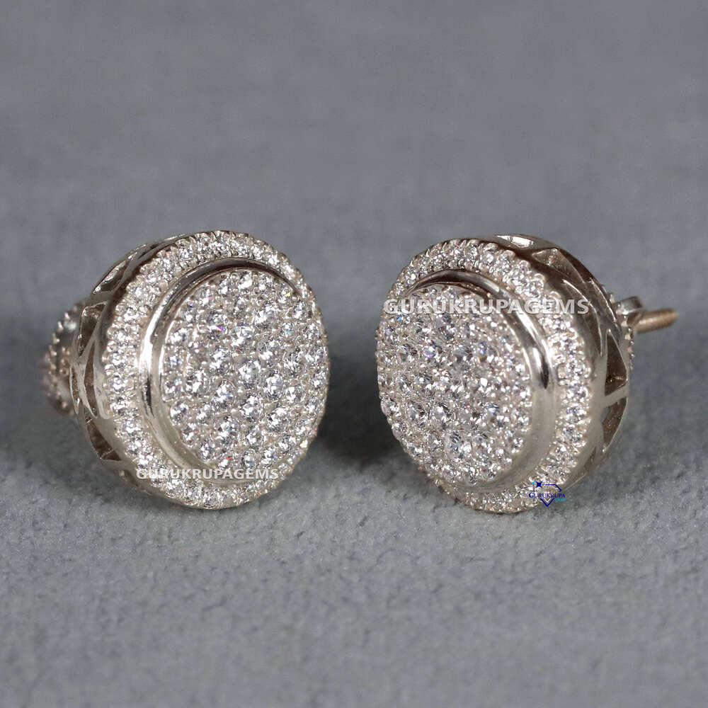 Earrings That Shines Bright Our 925 Sterling Silver Moissanite Diamond Earring For Women With Enhanced VVS Clarity