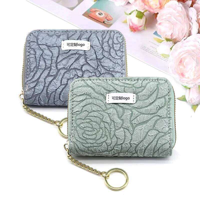 ins Korean Style Flower Money Holder Wallets Ladies Mini Short Change Bag Female Card Coins Purse for Women Y260206