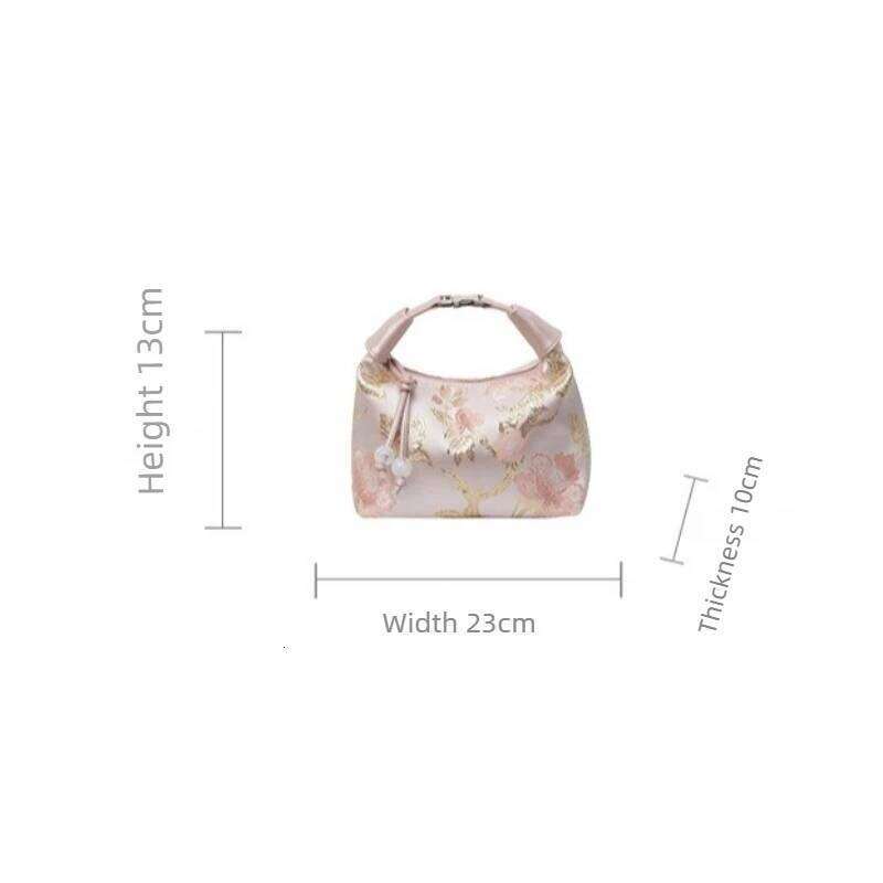 New Chinese Style Embroidered for Women Fashionable and Stylish One Shoulder Crossbody Bag Printed Hand-held Dumpling
