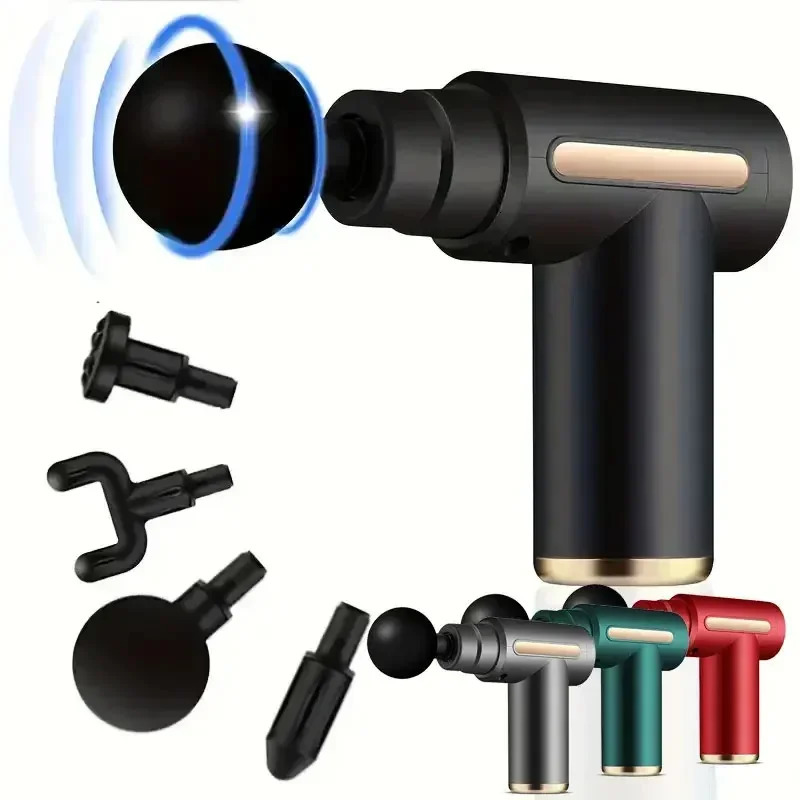USB Mini Massage Gun Fascia Machine Muscle Relaxation Vibrating Gun Rod Massage Fitness Equipment Neck Grab Fascia Gun 260129